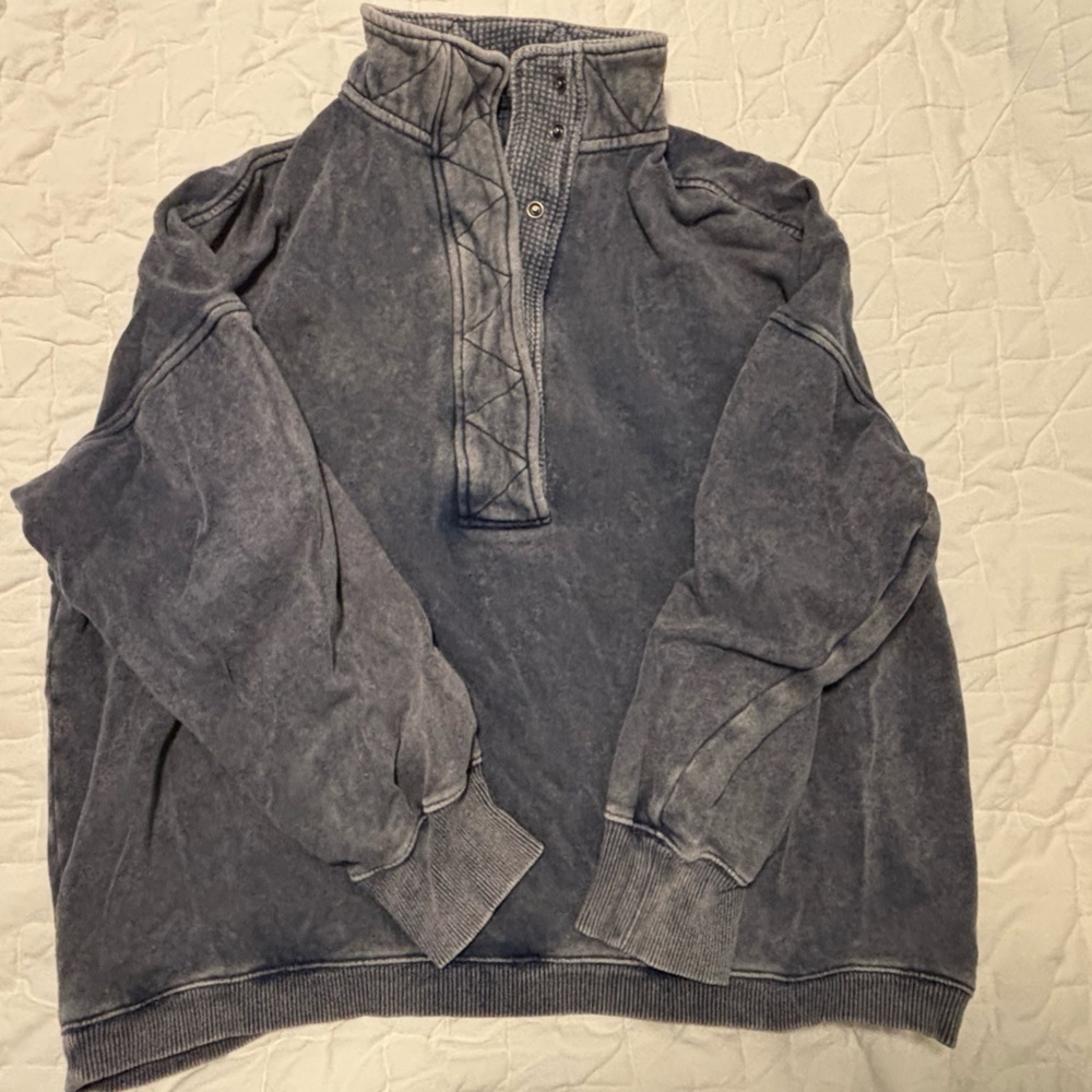 Aerie Women's Washed blue Pullover Hoodie